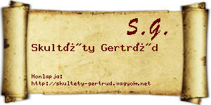 Skultéty Gertrúd névjegykártya